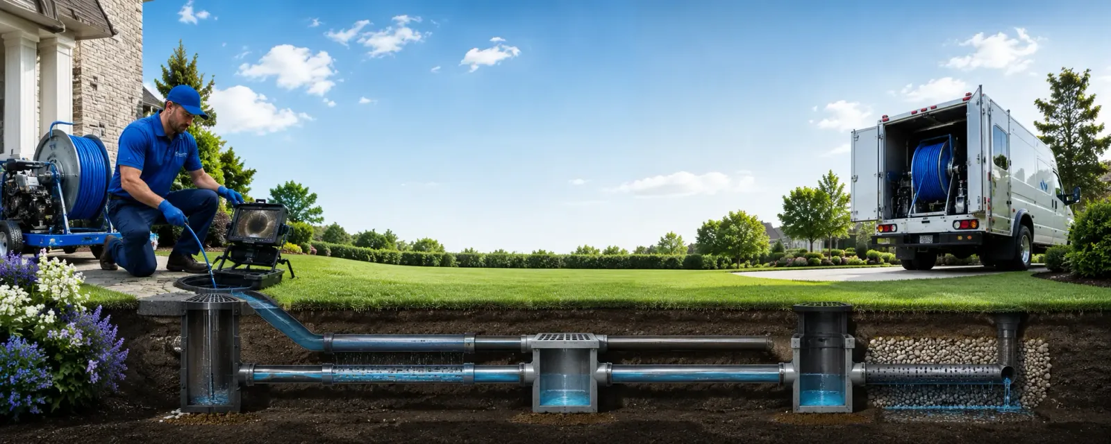 Outdoor drain cleaning information for Hughes Springs, TX